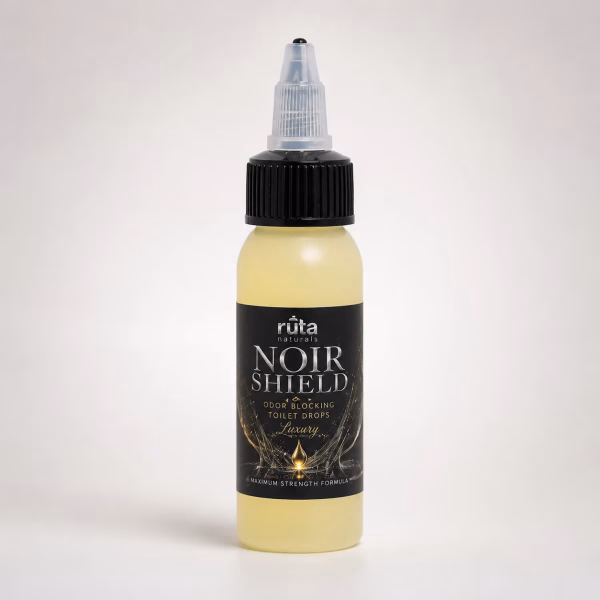 Ruta Naturals Noir Shield luxury toilet drops, 30 ml bottle